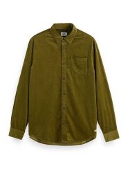 Scotch & Soda Koszula sztruksowa w kolorze oliwkowym rozmiar: XL. Zielone koszule Scotch & Soda, xl, bez wzorów, z bawełny, bez kołnierzyka, bez ramiączek. Za 193.24 zł.