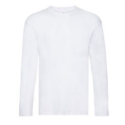 Oryginalna Koszulka Z Długim Rękawem Dla Dorosłych Unisex. Białe bluzki z długim rękawem Fruit of the Loom, xl, bez wzorów, bez kołnierzyka, bez ramiączek. Za 38.99 zł.