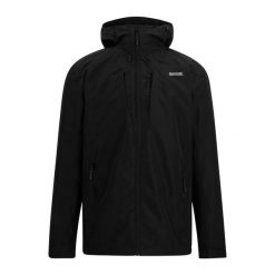Męska Wodoodporna Kurtka Calderdale Colour Block. Czarne kurtki przeciwdeszczowe Regatta, m, bez wzorów, bez kaptura. Za 271.99 zł.