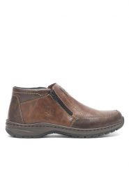 Rieker Półbuty 03352-24 Brązowy. Brązowe eleganckie półbuty Rieker, bez wzorów, z syntetyku, bez obcasa, bez zapięcia. Za 359.99 zł.