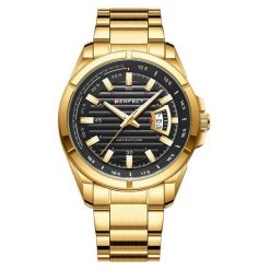 Złoty Zegarek Męski Bransoleta Duży Solidny Perfect M102. Żółte zegarki złote. Za 129.99 zł.
