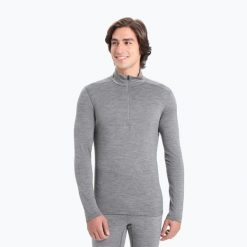 Bluza termoaktywna męska icebreaker Merino 200 Oasis Half Zip. Szare bielizna termoaktywna Icebreaker, na zimę, m, bez wzorów, bez ramiączek, narciarskie. W wyprzedaży za 437.65 zł.