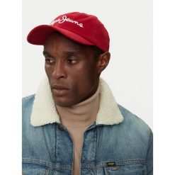 Czapka z daszkiem Pepe Jeans. Czerwone czapki z daszkiem Pepe Jeans, bez wzorów, z jeansu. Za 89.99 zł.