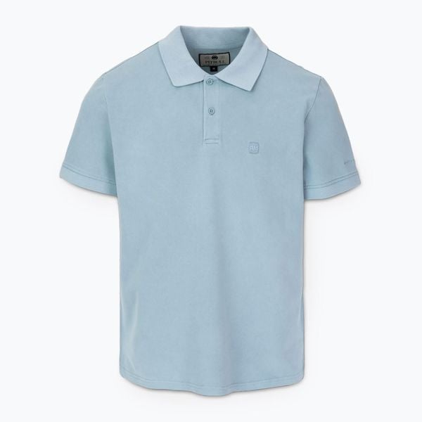 Koszulka polo męska Pitbull Washed Polo. Niebieskie koszulki polo PITBULL, m, bez wzorów, bez kołnierzyka, bez ramiączek. Za 129.99 zł.