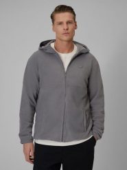 4F Polar regular z kapturem męski - szary S. Szare bluzy z polaru 4F, na zimę, m, bez wzorów, z dzianiny, z kapturem. W wyprzedaży za 79.99 zł.