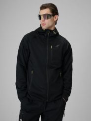 4F Kurtka softshell wiatroodporna membrana 5000 męska - czarna XL. Czarne kurtki 4F, m, bez wzorów, z materiału, bez kaptura. Za 299.99 zł.