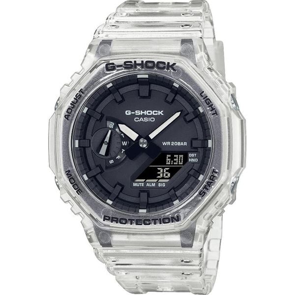 Zegarek męski Casio GA-2100SKE-7AER, Quartz, 45mm, 20ATM. Czarne zegarki Casio. Za 539.15 zł.