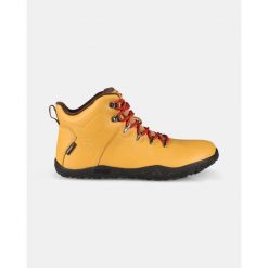 Uniseksowe wysokie buty outdoorowe barefoot Kilpi BARE LEATHER HIGH-U. Brązowe buty trekkingowe Kilpi, bez wzorów, bez zapięcia. Za 783.53 zł.