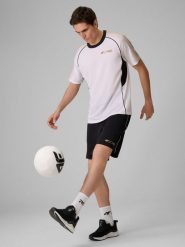 4F Spodenki treningowe szybkoschnące męskie 4F x Robert Lewandowski - czarne L. Czarne krótkie spodenki sportowe 4F, l, bez wzorów, z materiału. Za 149.99 zł.