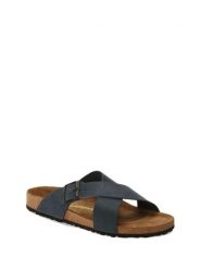 Comfortfusse Skórzane klapki w kolorze granatowym rozmiar: 42. Niebieskie klapki Comfortfüße. Za 195.77 zł.