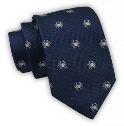 Krawat Alties (7 cm) - Znaki Zodiaku: RAK. Niebieskie krawaty i muchy Alties, bez wzorów, z tkaniny. Za 49.00 zł.