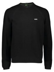 Hugo Boss Sweter w kolorze czarnym rozmiar: S. Czarne swetry nierozpinane HUGO BOSS, s, bez wzorów, bez kołnierzyka, bez ramiączek. Za 407.95 zł.