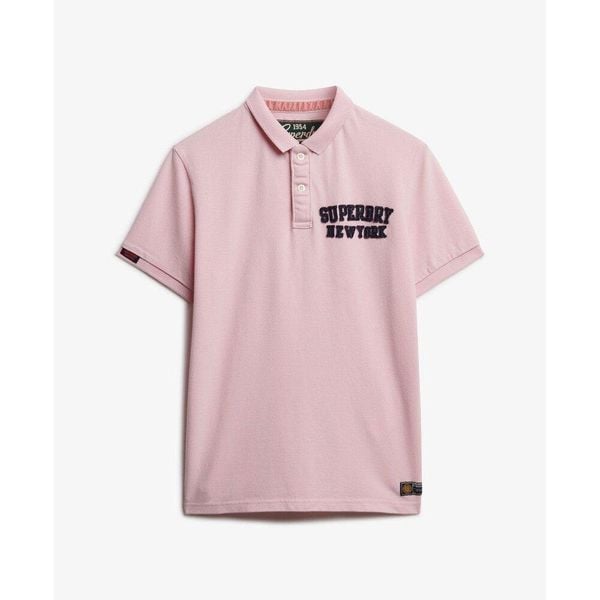 Polo Superdry Vintage Athletic. Czerwone koszulki polo Superdry, m, bez wzorów, bez kołnierzyka, bez ramiączek. Za 285.00 zł.