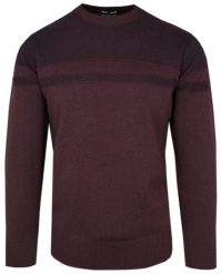 Klasyczny Sweter - Wełna z Akrylem - Pako Jeans - Bordowy. Czerwone swetry rozpinane Pako Jeans, l, bez wzorów, z bawełny, bez kołnierzyka, bez ramiączek. Za 169.00 zł.