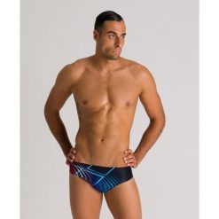 Kąpielówki slipy męskie na basen Arena Optical Waves Brief. Czarne kąpielówki Arena, m, bez wzorów. Za 61.49 zł.