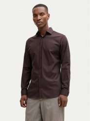 Jack & Jones Koszula Parker 12227385 Bordowy Slim Fit. Czerwone koszule Jack & Jones, l, bez wzorów, z bawełny, bez kołnierzyka, bez ramiączek. Za 239.99 zł.