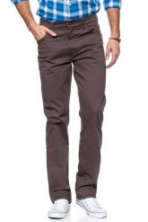 WRANGLER SPODNIE MĘSKIE TEXAS BRACKEN BROWN W121TA224 112126202. Brązowe spodnie materiałowe Wrangler, l, bez wzorów, z materiału. Za 199.99 zł.