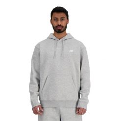 Bluza sportowa męska New Balance MT41511AG. Szare bluzy z kapturem New Balance, m, bez wzorów, z materiału, z kapturem. Za 387.00 zł.