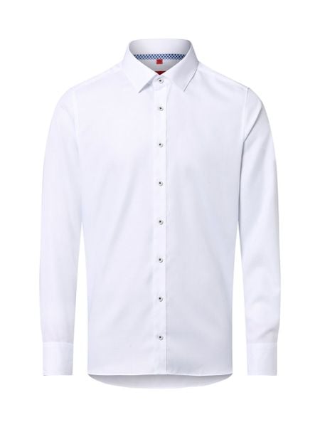 Finshley & Harding Męska koszula biznesowa Mężczyźni Slim Fit Bawełna biały jednolity, 39. Białe koszule Finshley & Harding, m, bez wzorów, z bawełny, bez kołnierzyka, bez ramiączek. Za 199.95 zł.