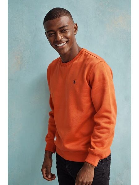 U.S. Polo Assn. Bluza w kolorze pomarańczowym rozmiar: 3XL. Pomarańczowe bluzy U.S. Polo Assn., s, bez wzorów, z bawełny, bez kaptura. Za 170.03 zł.