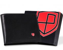Portfel skórzany Peterson [DH] PTN MR-12-CN czarny. Czarne portfele Peterson, bez wzorów. Za 77.99 zł.