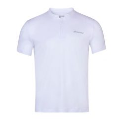 Koszulka polo tenisowa męska Babolat Play. Białe koszulki polo BABOLAT, m, bez wzorów, bez kołnierzyka, bez ramiączek. Za 119.99 zł.