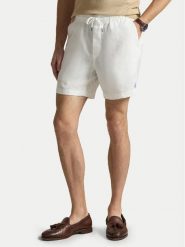Polo Ralph Lauren Szorty materiałowe 710P08205501 Biały Regular Fit. Białe szorty Polo Ralph Lauren, m, bez wzorów, ze lnu. Za 729.99 zł.