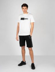 Les Hommes Szorty | LKJ501 756A | Short Sweatpants In Mercerized Cotton | Mężczyzna | Czarny. Czarne szorty Les Hommes, m, bez wzorów, z bawełny. W wyprzedaży za 489.00 zł.