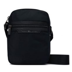 Saszetka Tommy Hilfiger. Czarne torby na ramię Tommy Hilfiger, bez wzorów, z nylonu, małe, bez dodatków. Za 329.99 zł.