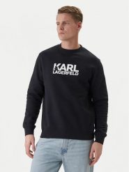 KARL LAGERFELD Bluza 705780 562917 Granatowy Regular Fit. Niebieskie bluzy KARL LAGERFELD, l, bez wzorów, z bawełny, bez kaptura. Za 419.99 zł.