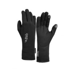 Rękawiczki trekkingowe męskie Rab Power Stretch Contact. Czarne rękawiczki RAB, bez wzorów. Za 139.99 zł.