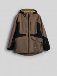 4F Kurtka snowboardowa membrana 15000 męska - brązowa 3XL. Brązowe kurtki 4F, m, bez wzorów, z meshu, snowboardowy. Za 799.99 zł.
