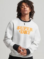 Superdry Bluza w kolorze szarym rozmiar: XXL. Szare bluzy Superdry, xxl, bez wzorów, z bawełny, bez kaptura. Za 137.10 zł.