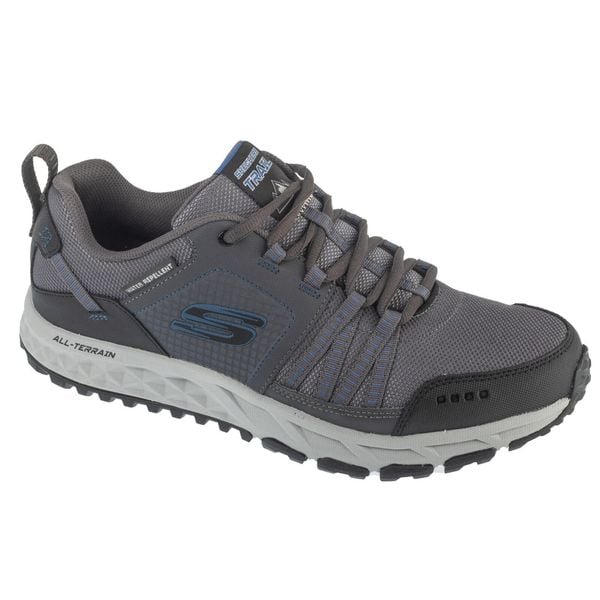 Buty trekkingowe męskie, Escape Plan. Szare buty trekkingowe Skechers, bez wzorów, bez zapięcia. Za 379.99 zł.