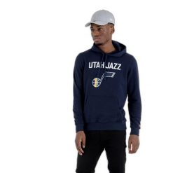 Bluza z kapturem Utah Jazz NBA. Niebieskie bluzy z kapturem New Era, m, bez wzorów, z kapturem. Za 288.85 zł.