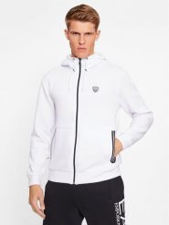 EA7 Emporio Armani Bluza 8NPM20 PJ4EZ 1100 Biały Regular Fit. Białe bluzy EA7 Emporio Armani, m, bez wzorów, z syntetyku, bez kaptura. Za 399.99 zł.
