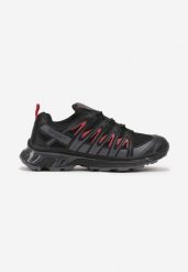 Czarno-Czerwone Płaskie Sznurowane Buty Sportowe Sneakersy z Ozdobnymi Paskami Nerades. Czarne buty sportowe casual Born2be, bez wzorów, z bawełny, bez zapięcia. W wyprzedaży za 119.99 zł.