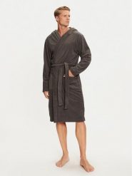 Tommy Hilfiger Szlafrok UM0UM03361 Szary. Szare szlafroki Tommy Hilfiger, l, bez wzorów, z syntetyku, bez ramiączek, bez kaptura. Za 459.99 zł.