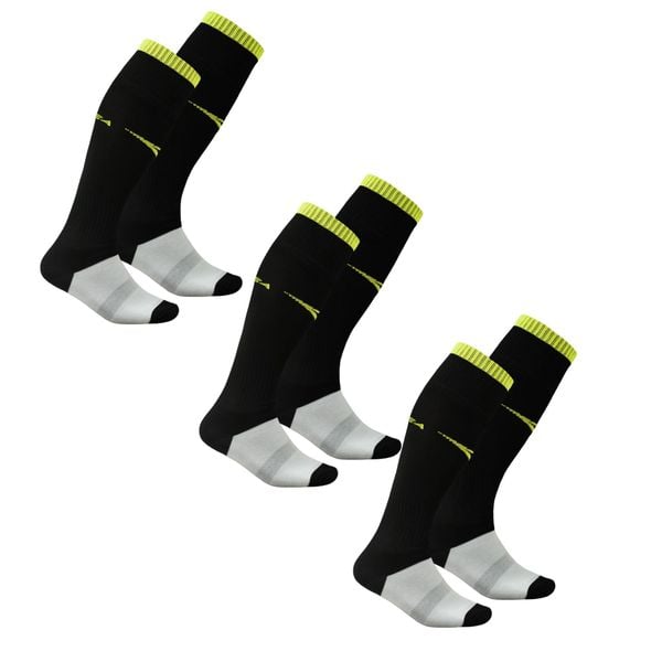 Getry piłkarskie C168 czarne 3 pary. Czarne legginsy długie sportowe Legea, bez wzorów, do piłki nożnej. W wyprzedaży za 76.50 zł.