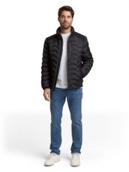 Tom Tailor Pikowana kurtka Mężczyźni czarny, S. Czarne kurtki Tom Tailor, m, bez wzorów, bez kaptura. Za 279.95 zł.