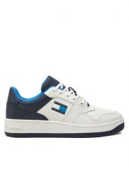 Tommy Jeans Sneakersy Basket Leather EM0EM01434 Granatowy. Niebieskie buty sportowe casual Tommy Jeans, bez wzorów, z jeansu, bez zapięcia. Za 379.99 zł.