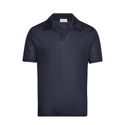 Koszulka polo męska Gant Linen Ss Polo. Niebieskie koszulki polo sportowe GANT, m, bez wzorów, ze lnu, bez kołnierzyka, bez ramiączek. W wyprzedaży za 223.00 zł.