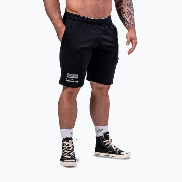 Spodenki treningowe męskie NEBBIA Gym Bro. Czarne krótkie spodenki sportowe Nebbia, l, bez wzorów, z bawełny. Za 249.99 zł.