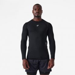 Podkoszulek do koszykówki długi rękaw unisex NBA Tarmak 900 bez szwów. Czarne podkoszulki TARMAK, xl, bez wzorów, z elastanu, bez ramiączek. Za 99.99 zł.