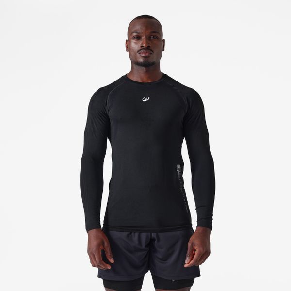 Podkoszulek do koszykówki długi rękaw unisex NBA Tarmak 900 bez szwów. Czarne podkoszulki TARMAK, xl, bez wzorów, z elastanu, bez ramiączek. Za 99.99 zł.