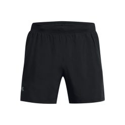 Krótka Under Armour Launch 5". Czarne szorty Under Armour, bez wzorów, sportowe. Za 222.50 zł.