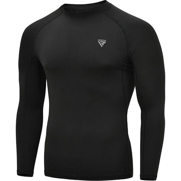 Koszulka kompresyjna RDX T15 Rash Guard. Czarne odzież kompresyjna RDX SPORTS, m, bez wzorów, z materiału, do biegania. Za 129.99 zł.