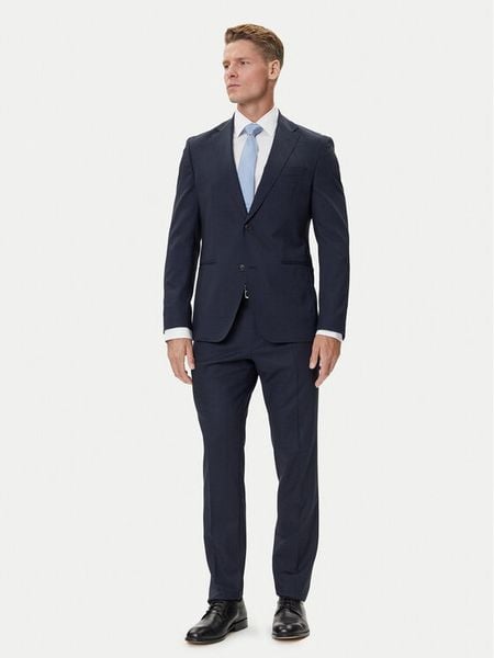 BOSS Garnitur C-Huge 50551777 Granatowy Slim Fit. Niebieskie garnitury Boss, m, bez wzorów, z wełny. Za 1,729.00 zł.