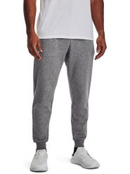 Under Armour Spodnie dresowe "Rival" w kolorze szarym rozmiar: M. Szare spodnie treningowe długie Under Armour, m, bez wzorów, z dresówki. Za 145.94 zł.