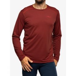 Bluza termoaktywna męska Rab Force LS Tee. Czerwone bielizna termoaktywna RAB, na zimę, m, bez wzorów, bez ramiączek, narciarskie. Za 188.99 zł.